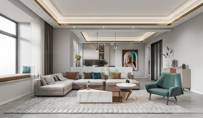 现代客餐厅3D模型下载